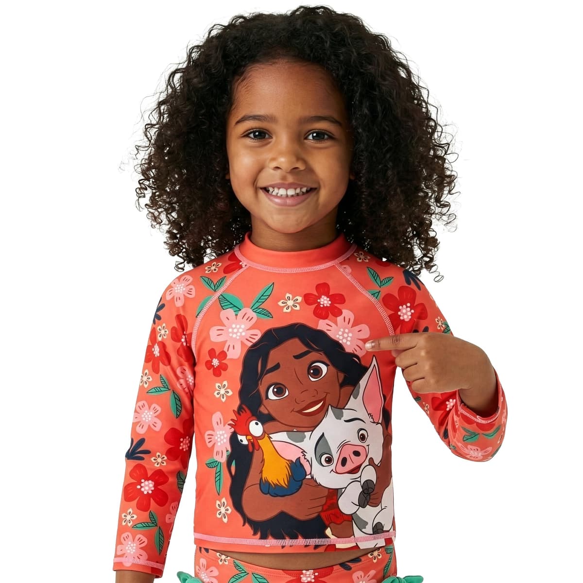 Disney Moana Bañador Natacion Niña, Bañador Niña Manga Larga con Arcos, Traje De Baño De Dos Piezas Moana — view 2