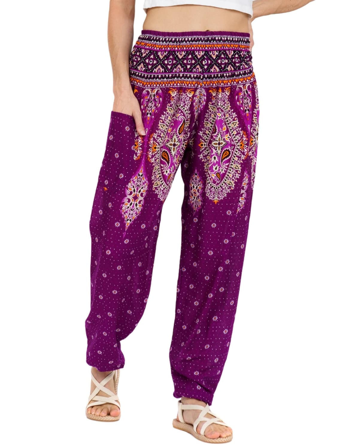 Lofbaz Harem Pants for Women Yoga Boho Hippie Clothing Womens Palazzo Bohemian Pajama Trousers Beach Indian Gypsy Genie Clothes — view 68