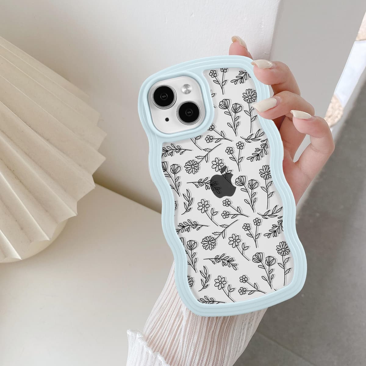 QLTYPRI Compatible with iPhone 11 Case, Cute Curly Wave Frame Clear Case for Girls Women, Transparent Soft Silicone TPU Bumper Shockproof Protective Phone Cover for iPhone 11 - Purple — view 43