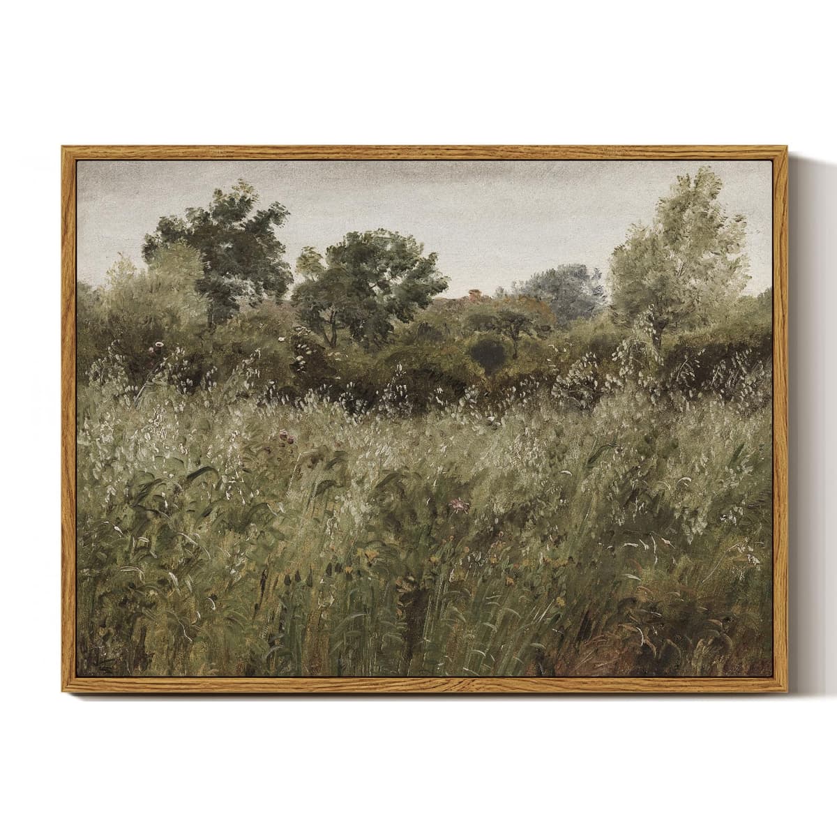 InSimSea Framed Canvas Wall Art, Meadow with Flowers Painting, Landscape for Living Room, Bedroom, Home, Bathroom Decor, 8x10 — view 204