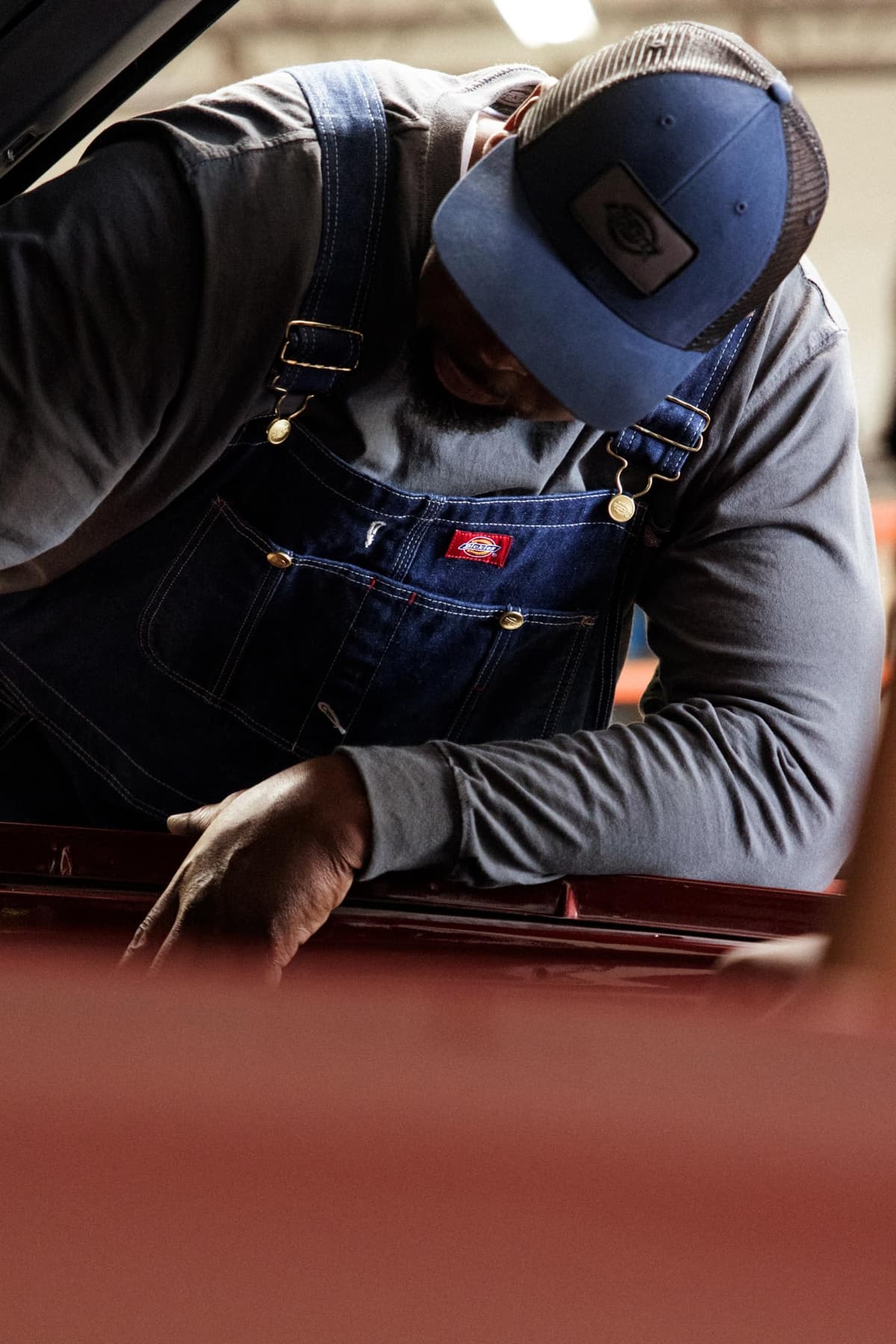 Dickies Men's Denim Bib Overall — view 8
