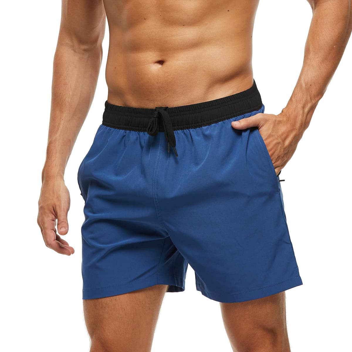 Bañador Hombre 2 en 1 Bañador de Secado Rápido con Forro de Malla y Cordón de Ajuste para Playa Bañador Casual Impermeable para Piscina Verano — view 24