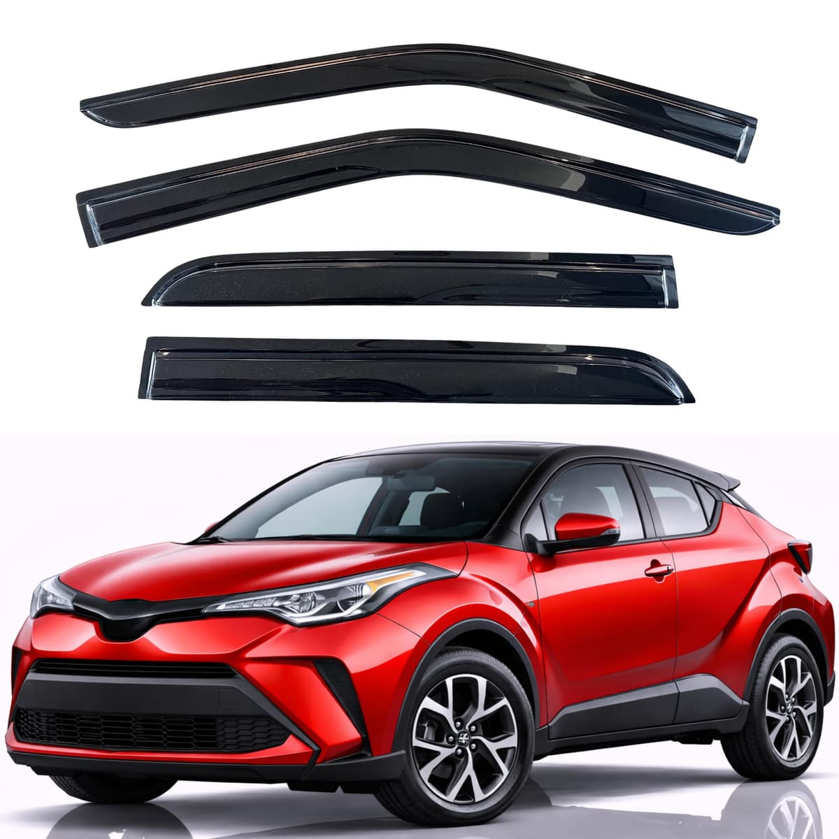 KPY Rain Guards Fit for 2006-2013 Lexus IS250 IS350, Out-Channel Window Visors Vent Wind Deflectors 4PC, Car Accessories for 06-13 Lexus is Series — view 74