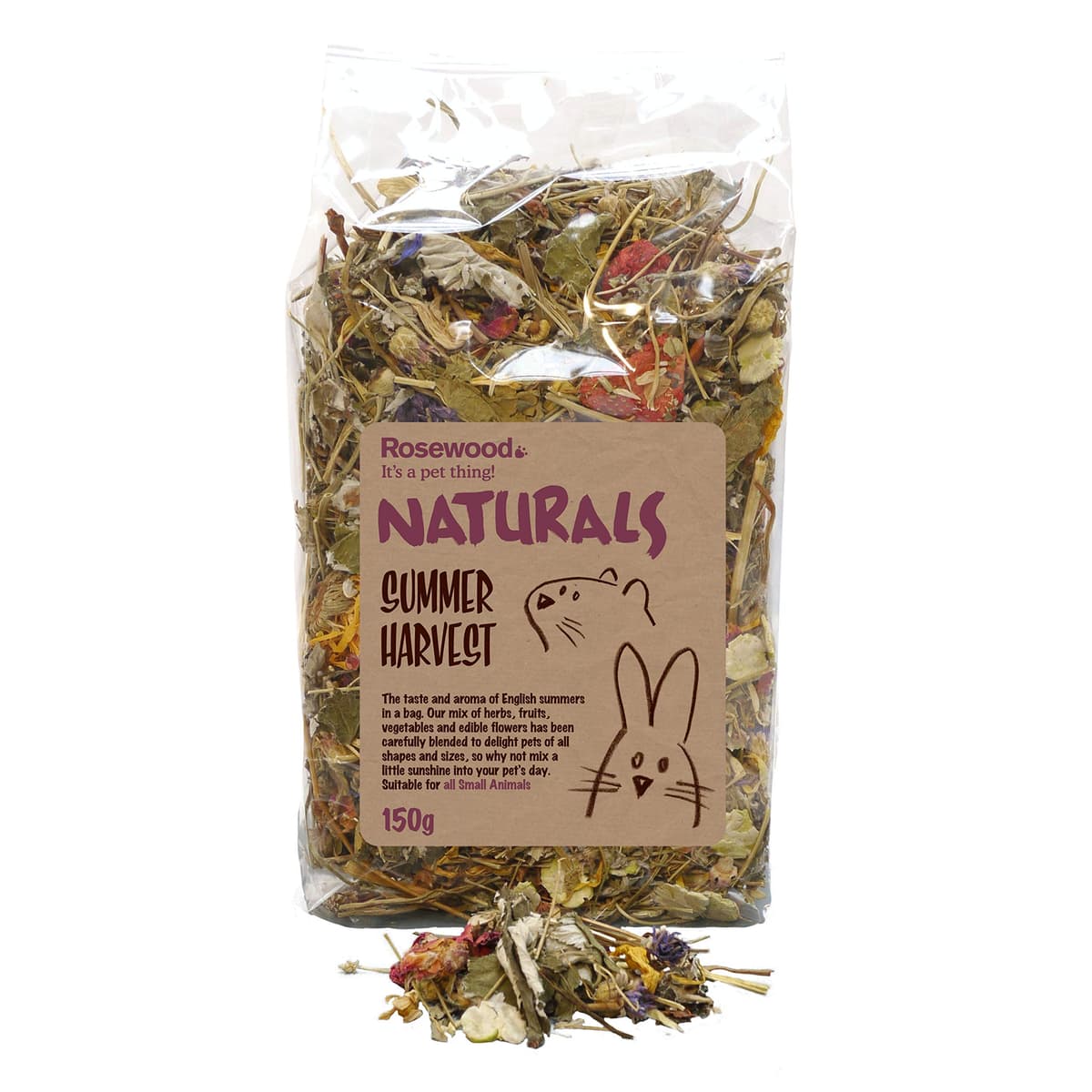 Rosewood Naturals Dandelion Delight, Small Animal Treat for Rabbits, Guinea Pigs, Chinchillas and Degus, 100g — view 4