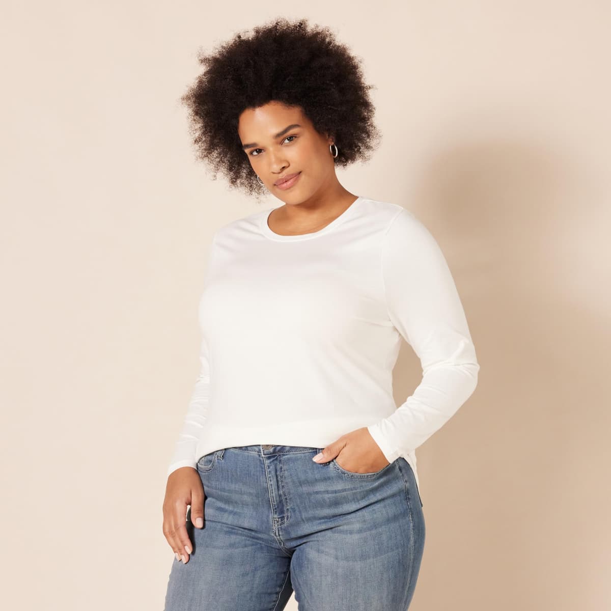 Amazon Essentials Women's Regular-Fit Long-Sleeve Crewneck T-Shirt (Available in Plus Size) — view 5