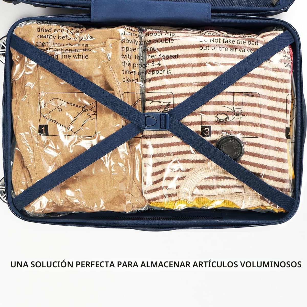 SUOCO Bolsas al Vacío Ropa, Juego de 20 Bolsas (4J + 4L + 6M + 6S) con Bomba Eléctrica, Bolsas de Almacenaje al Vacío para Ropa y Edredones, Viaje y Hogar, Resistente y Reutilizable — view 6