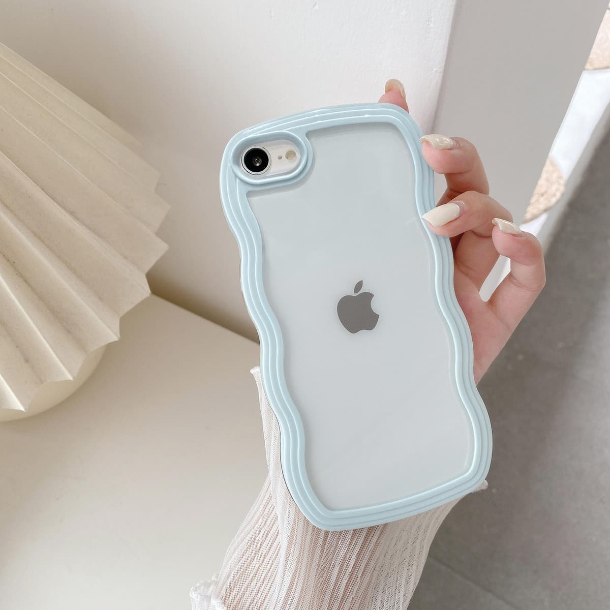 QLTYPRI Compatible with iPhone 11 Case, Cute Curly Wave Frame Clear Case for Girls Women, Transparent Soft Silicone TPU Bumper Shockproof Protective Phone Cover for iPhone 11 - Purple — view 81
