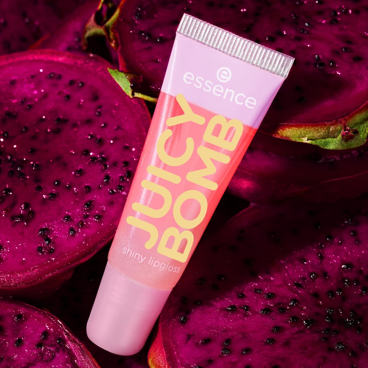 essence JUICY BOMB shiny lipgloss set, natural, shiny, shimmery, translucent (1pcs) — view 4