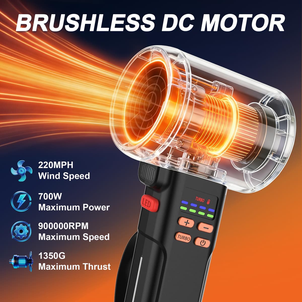 730PRO Car Dryer Air Blower Cordless — view 2