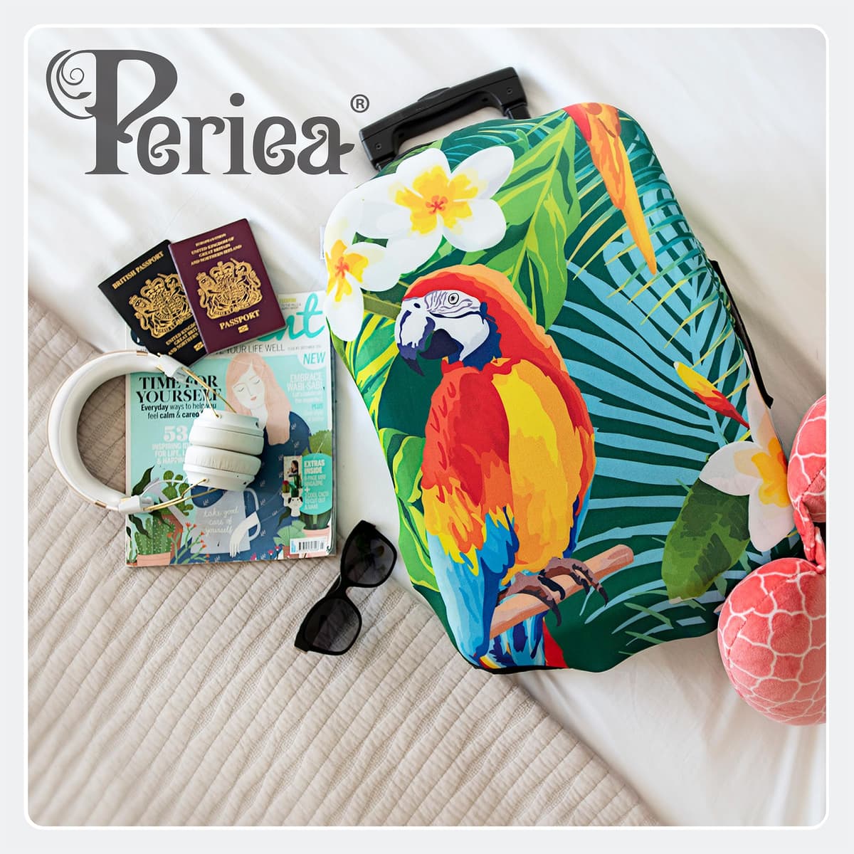 Periea Luggage Covers for Suitcases – Suitcase Cover – Premium Elasticated Material – Small, Medium, Large or Extra Large — view 2