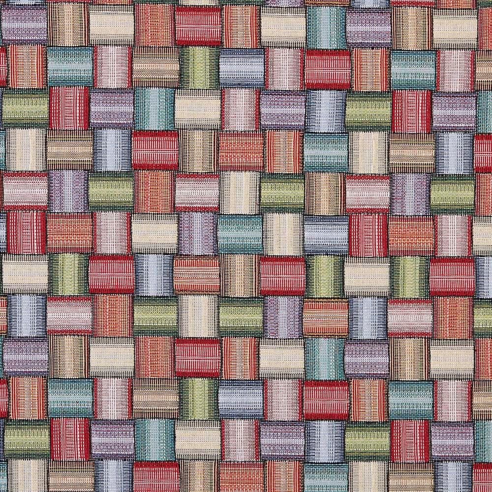 Kt KILOtela - Tela Tapicería, Jacquard Gobelino, Tapizar Sillas, Cojines, Cabecero, Sofá, Bolsos, Resistente al Desgaste, Costura, 100 cm Largo x 280 cm Ancho, Geométrico, Multicolor, 1 metro — view 85