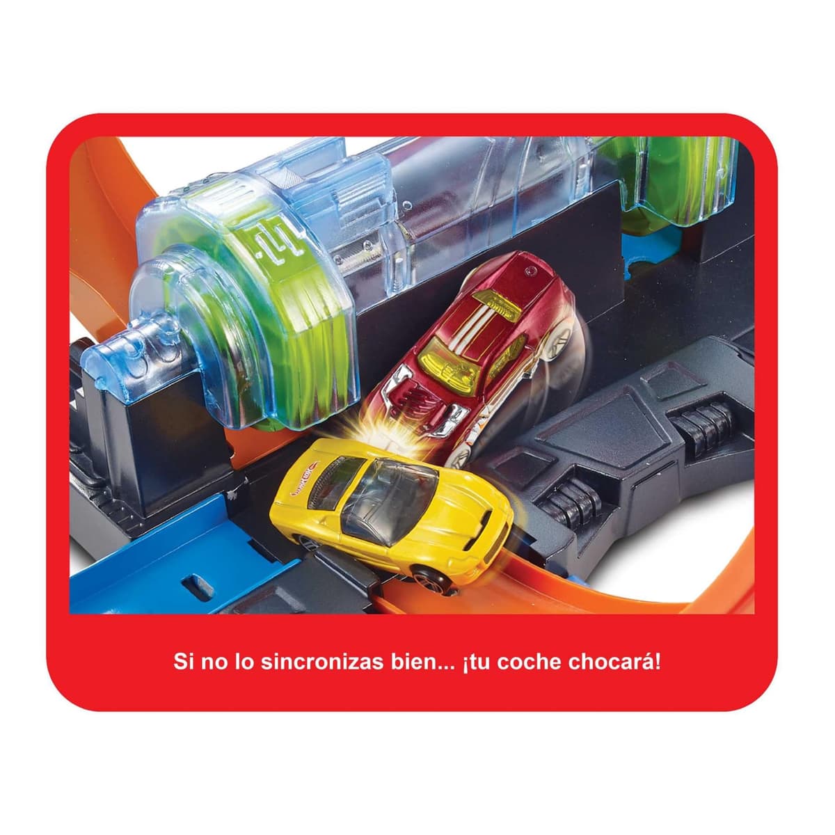 Hot Wheels Triple Looping, 3 zonas de choque y 3 propulsores, pista de coches de juguete forma de tirabuzón, FTB65 — view 4