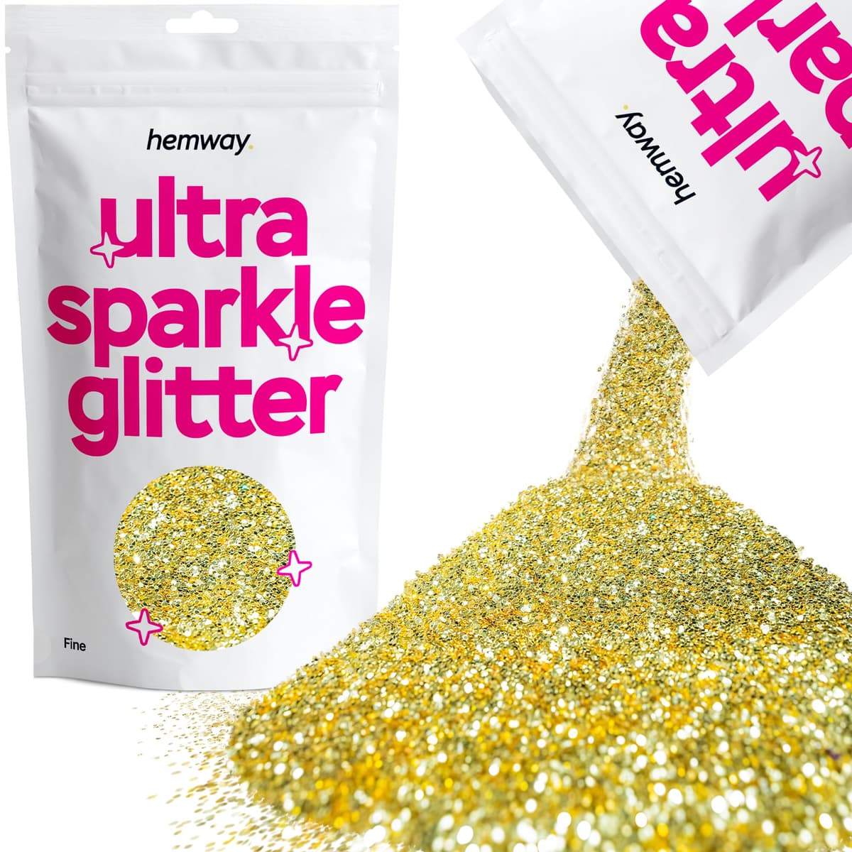 Hemway Ultra Sparkle Glitter Baby Pink Iridescent 100g Fine | Glitter for Arts & Craft, Makeup, Nail Art, Crafting, Card Making, Sparkle Decoration — view 46