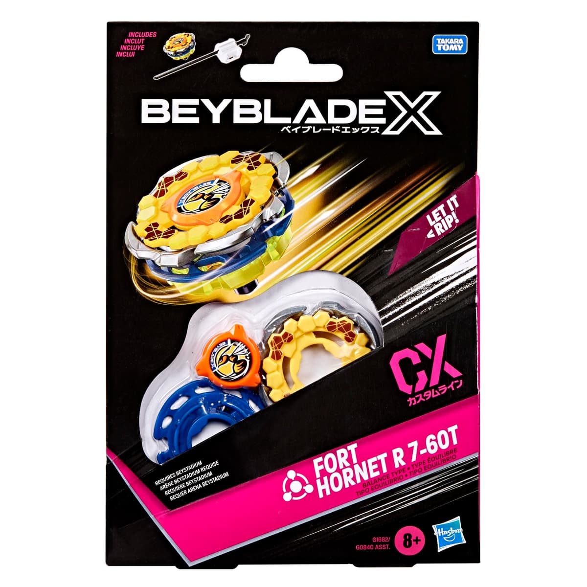 Beyblade X, Fort Hornet R 7-60T CX, Kit Inicial con Top y Lanzador — view 3