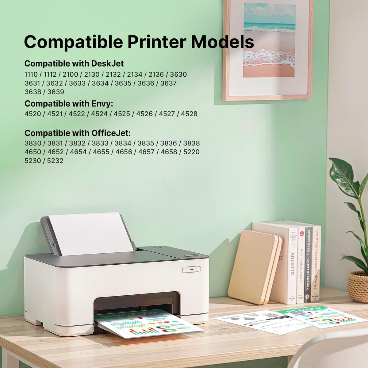 302XL Black and Colour Ink Cartridge 302XL Ink Cartridges Compatible for HP 302 Ink Cartridges Combo Pack for HP Envy 4527 4520 4524 4522 OfficeJet 4658 5230 3831 3835 4650 DeskJet 3630 3634 3632 — view 2