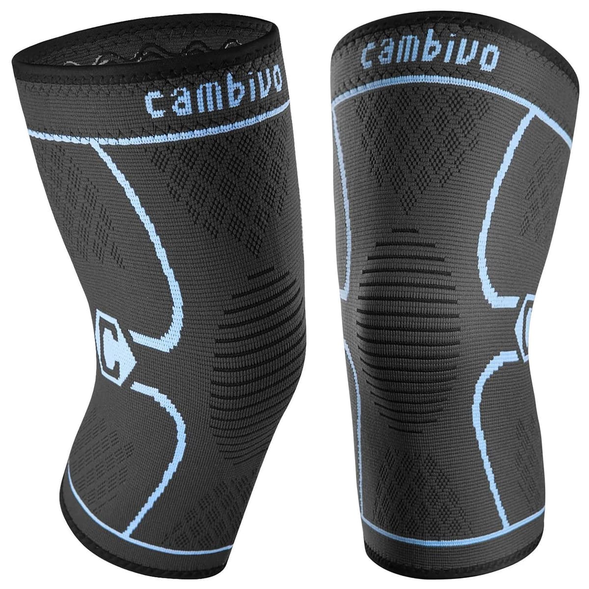 CAMBIVO 2Pcs Rodilleras Gym de Compresion, Rodilleras Menisco y Ligamento, Rodillera Transpirable y Antideslizante para Gym, Voleibol, Baloncesto, Correr, Bicicleta, Unisex — view 23
