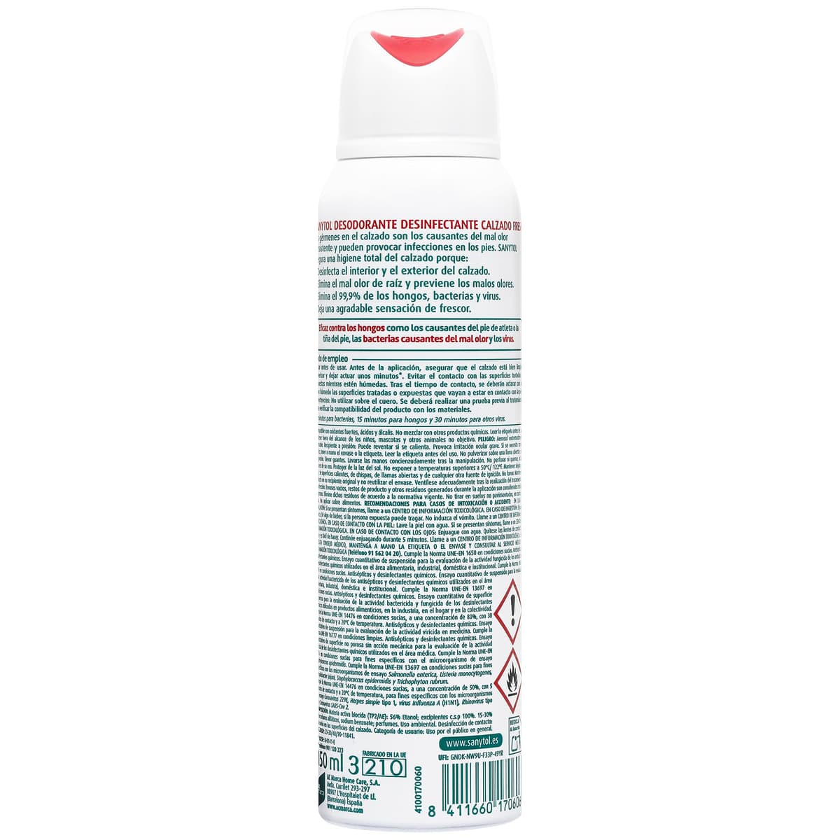 Sanytol Desodorante Calzado Desinfectante Spray - 150 ml — view 2