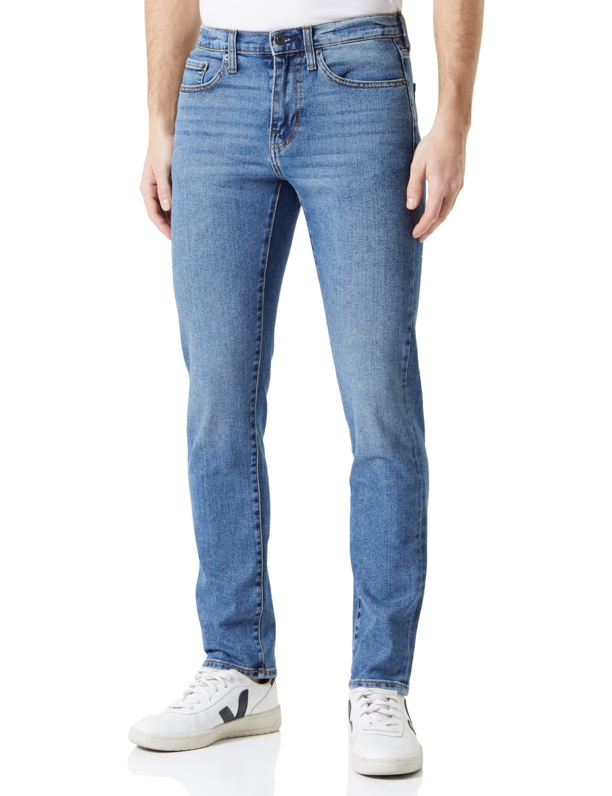 Amazon Essentials Hombre Vaqueros Elásticos de Corte Deportivo - Colores interrumpidos