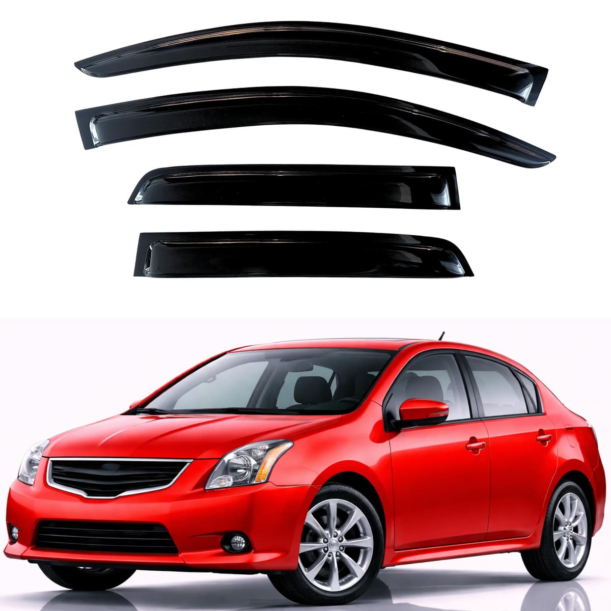 KPY Rain Guards Fit for 2006-2013 Lexus IS250 IS350, Out-Channel Window Visors Vent Wind Deflectors 4PC, Car Accessories for 06-13 Lexus is Series — view 12