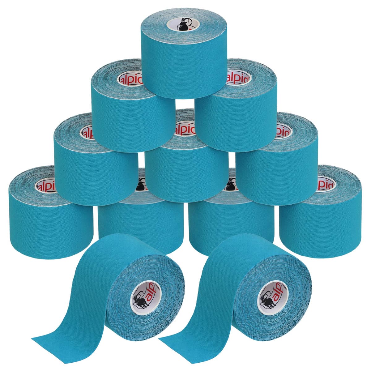 ALPIDEX Cinta Kinesiología Tape 1/3 / 6/12 Rollos Muchos Colores 5 m x 5 cm E- Book Ejemplos Aplicación Cinta Muscular Sin Látex Transpirable — view 34
