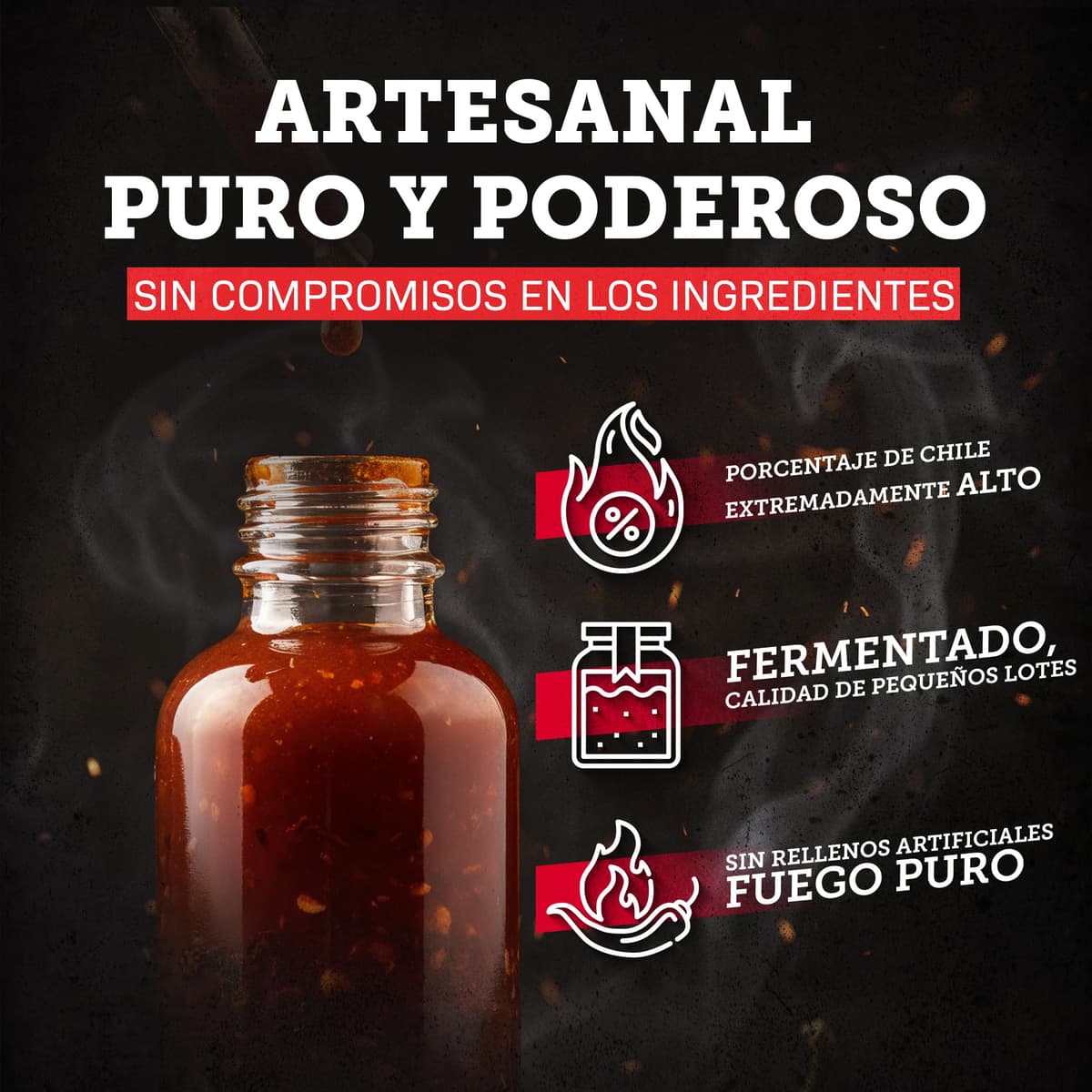 I LOVE SPICY The End – Estuche de 3 Salsas Picantes Extremas (3x20ml) con Carolina Reaper y Trinidad Scorpion – Regalo Gourmet para Amantes del Picante y Retos de Chile — view 3