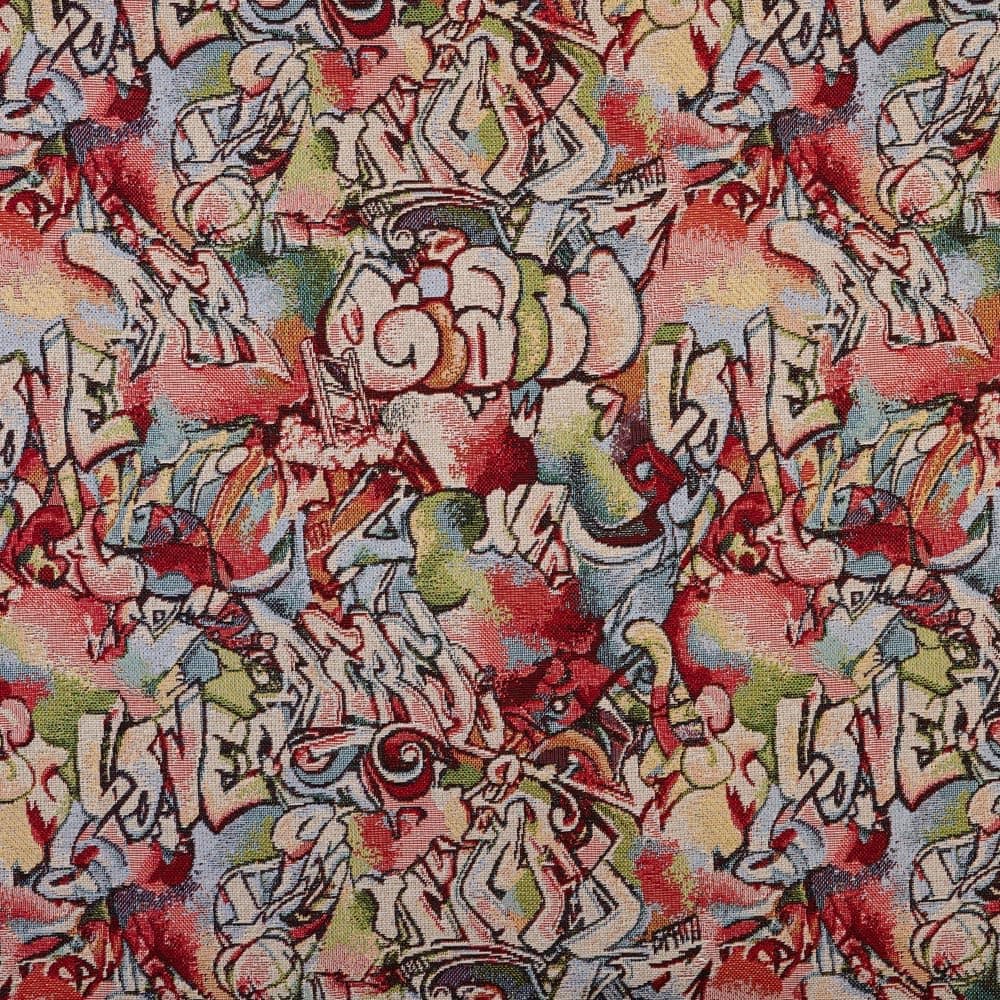 Kt KILOtela - Tela Tapicería, Jacquard Gobelino, Tapizar Sillas, Cojines, Cabecero, Sofá, Bolsos, Resistente al Desgaste, Costura, 100 cm Largo x 280 cm Ancho, Geométrico, Multicolor, 1 metro — view 7