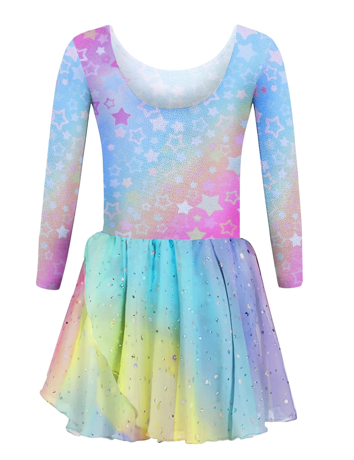 Trudge Ropa de Ballet para Niñas - Vestido Manga Corta de Algodón con Leotardo y Falda Tutú - Traje de Baile — view 8