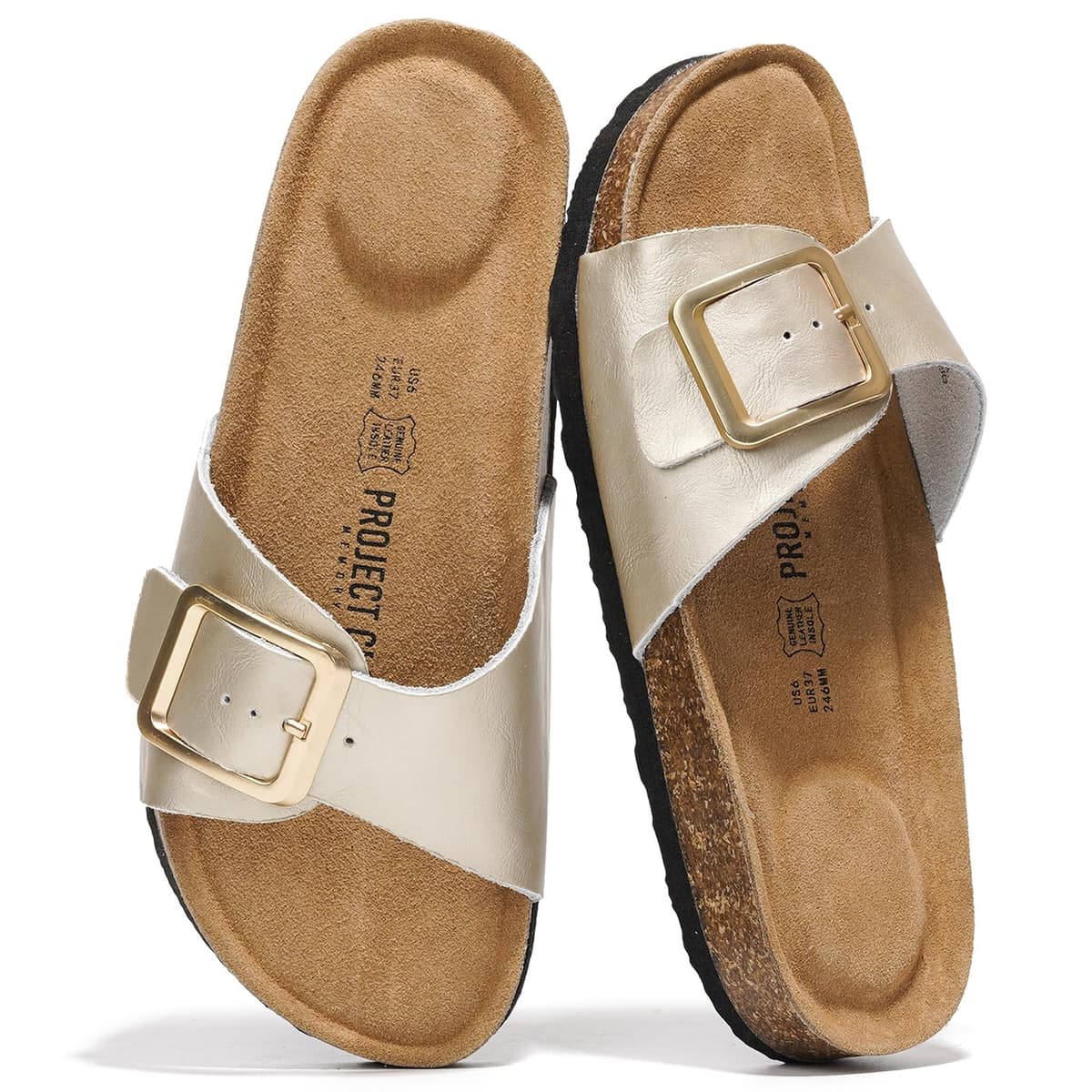 Project Cloud 100% Genuine Leather Sandals Women Dressy Beach Essentials Slides for Women Footwear - Lightweight with Memory Foam Insole Sandals for Women 2026 - Womens Slides — view 65
