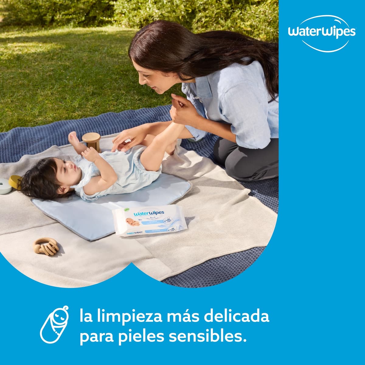 WaterWipes Sensitive+ Newborn & Baby Wipes, Newborn & Baby Wipes, 360 Count (Pack of 6), 3-in-1 Cleans, Cares, Protects, 99.9% Water, Unscented — view 5