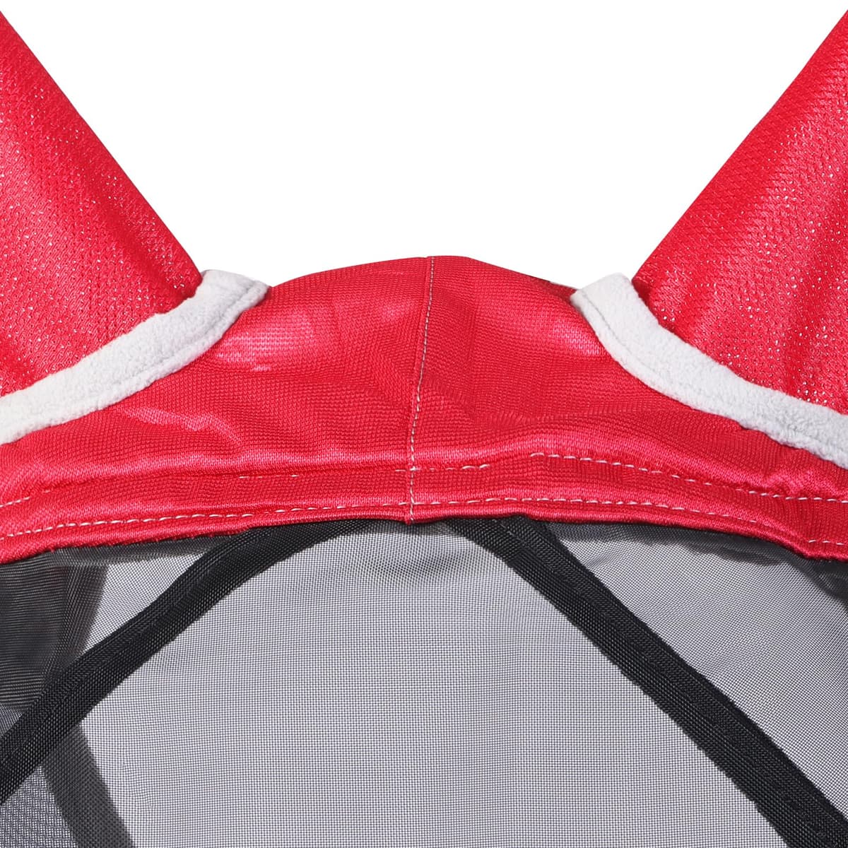 Harrison Howard CareMaster Pro Luminous Horse Fly Mask Standard with Ears UV Protection for Horse Red M Cob — view 5