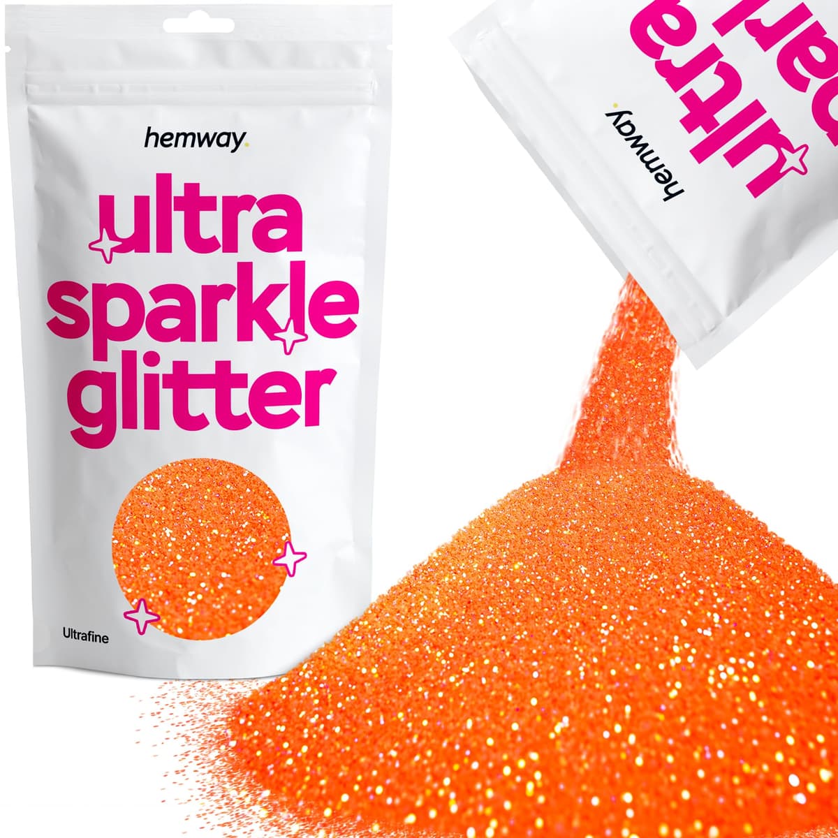 Hemway Ultra Sparkle Glitter Baby Pink Iridescent 100g Fine | Glitter for Arts & Craft, Makeup, Nail Art, Crafting, Card Making, Sparkle Decoration — view 24