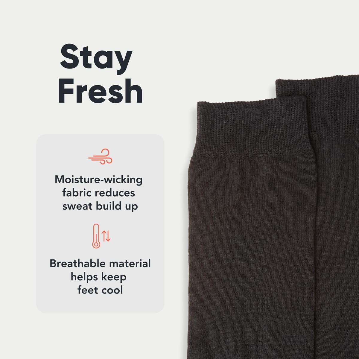 FM London 10-Pack Plain Mens Socks - Comfortable Charcoal, Navy & Black Socks for Men - Smart Dress Look - Suitable for Work and Casual Wear - Cotton Rich, Breathable, Stain Resistant and Durable — view 3