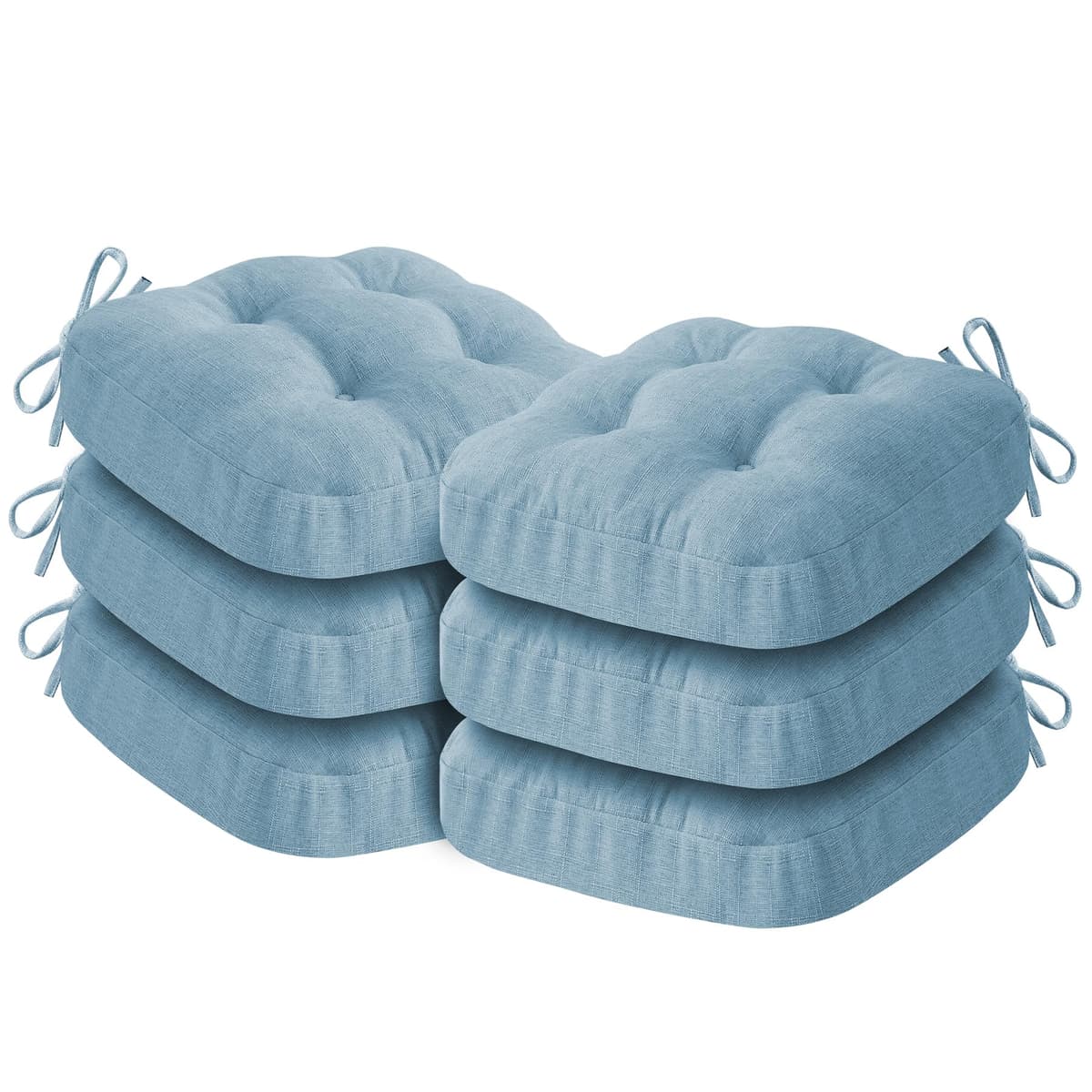 Chair Cushions, Memory Foam Dining Chair Cushions, Tufted Indoor Chair Pads, Set of 4, 16.5' x 16.5' x 3.5', Beige — view 26