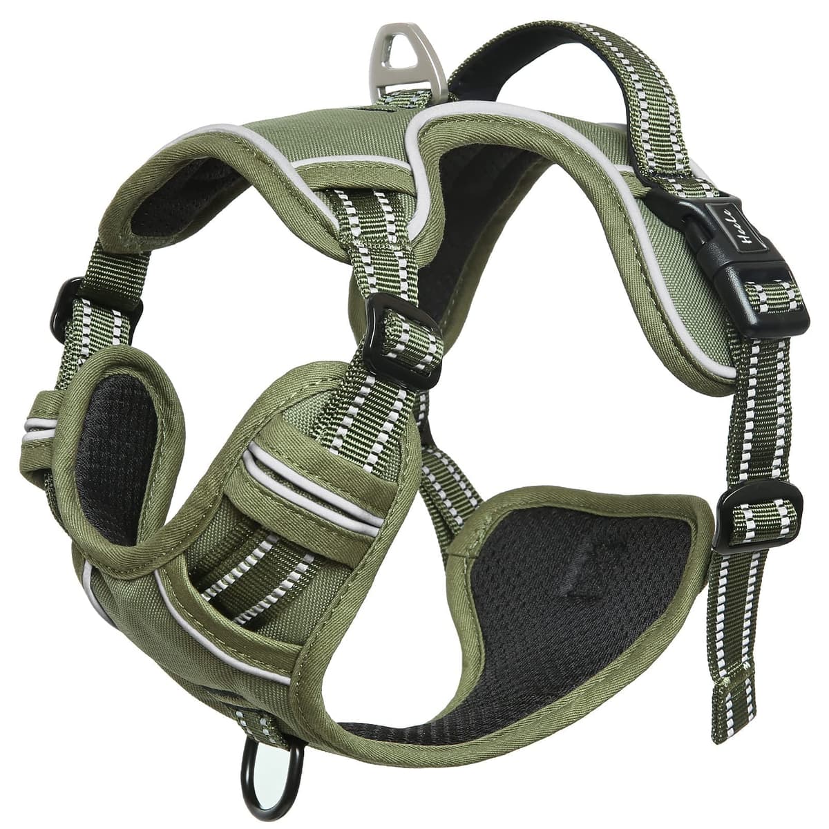 HEELE Dog Harness Medium No Pull Dog Vest Harness with Soft Handle Reflective Pet Harness for Outdoor Training Walking, Black, M — view 276