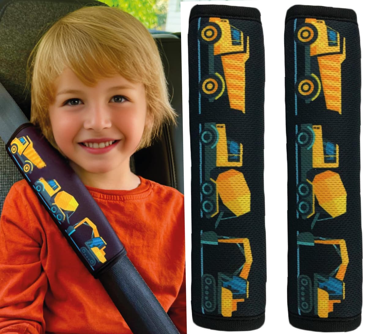 HECKBO 2X Kids Car Seat Belt Pads Seat Belt Protectors - Unicorn - Seat Belt Pads for Kids and Babies- Ideal for Any Seat Belt Car Booster Seat Kids Bicycle — view 3