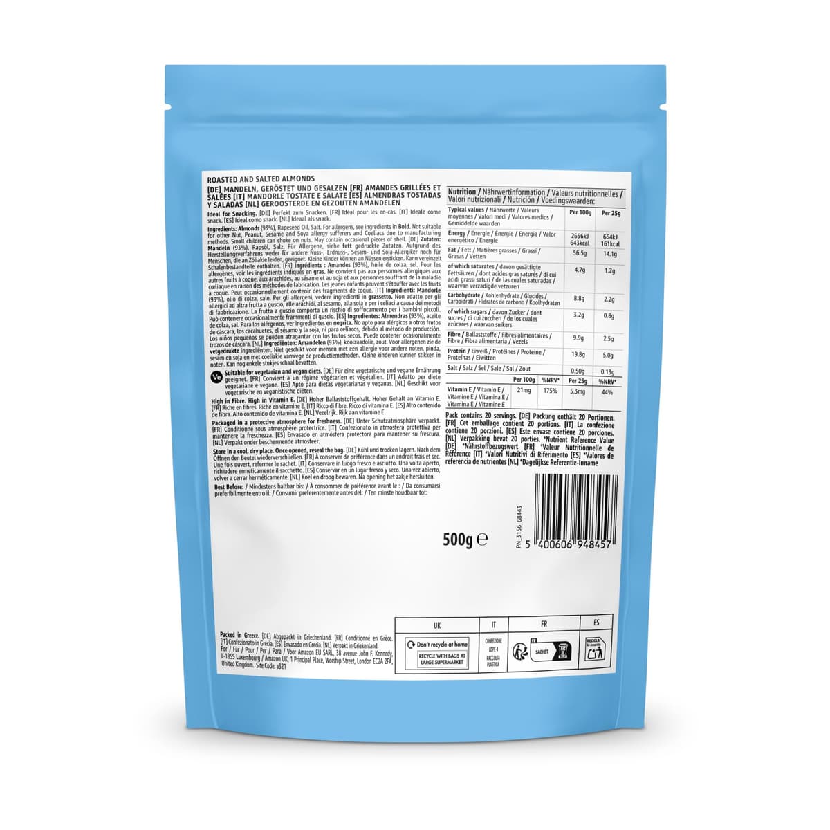 by Amazon ALMENDRAS TOSTADAS Y SALADAS, 500 g — view 2