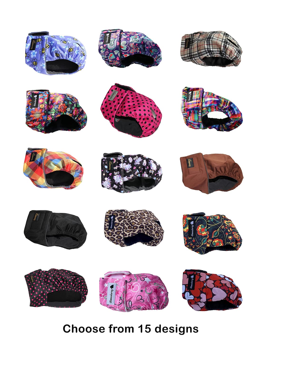 Female Dog Season Nappy - Waterproof Fabric (Size Large Pants & 2 Washable Pads, Dotty Pink) — view 2