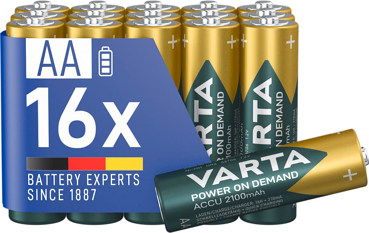 VARTA Power on Demand AA Mignon Batteries (40-pack, economy pack in environmentally-friendly packaging - smart, flexible and powerful - e.g. for computer accessories, Smart Home devices or torches) — view 16