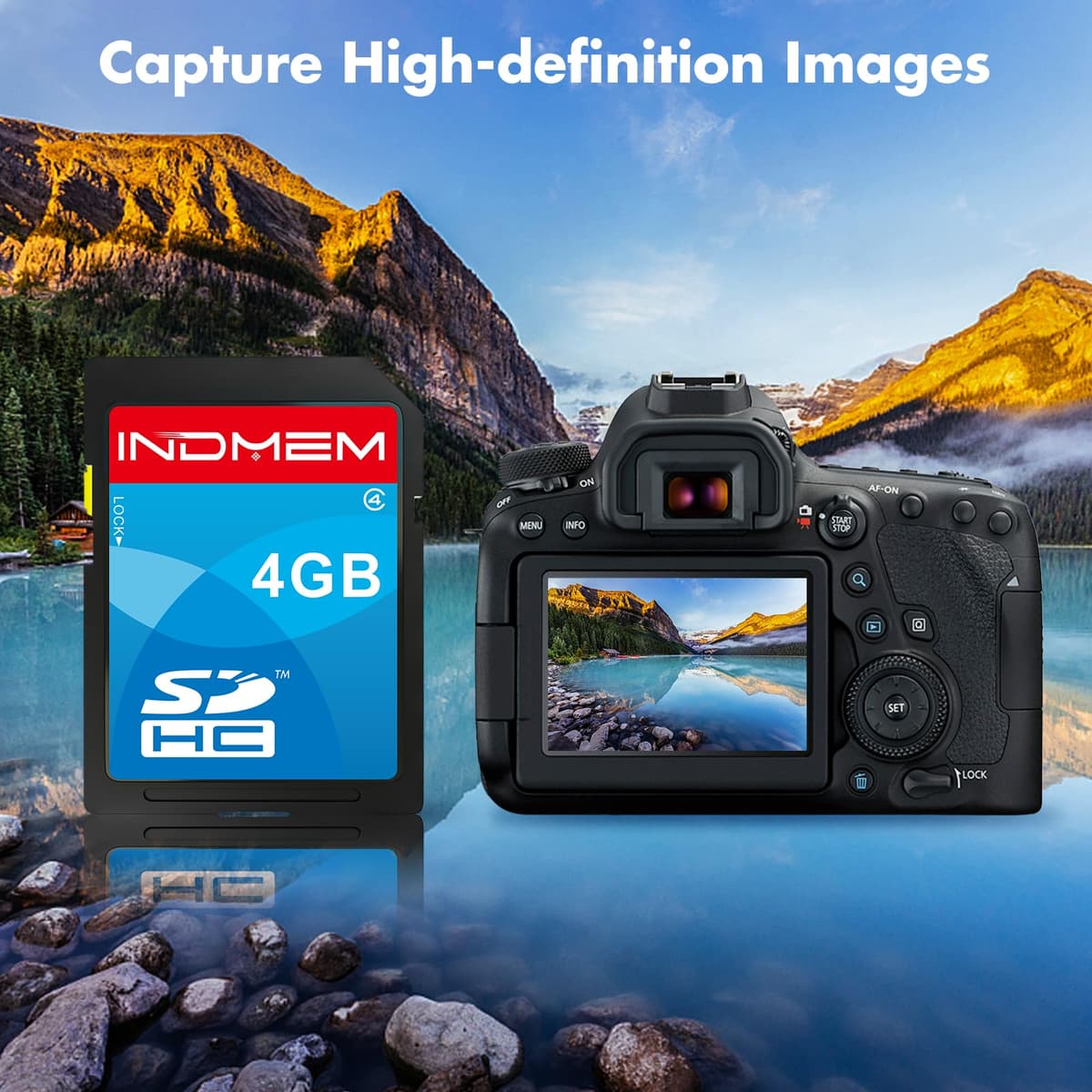SD Card 4GB SDHC Class 4 Flash Memory Card 4 GB Camera Cards 2 Packs — view 2