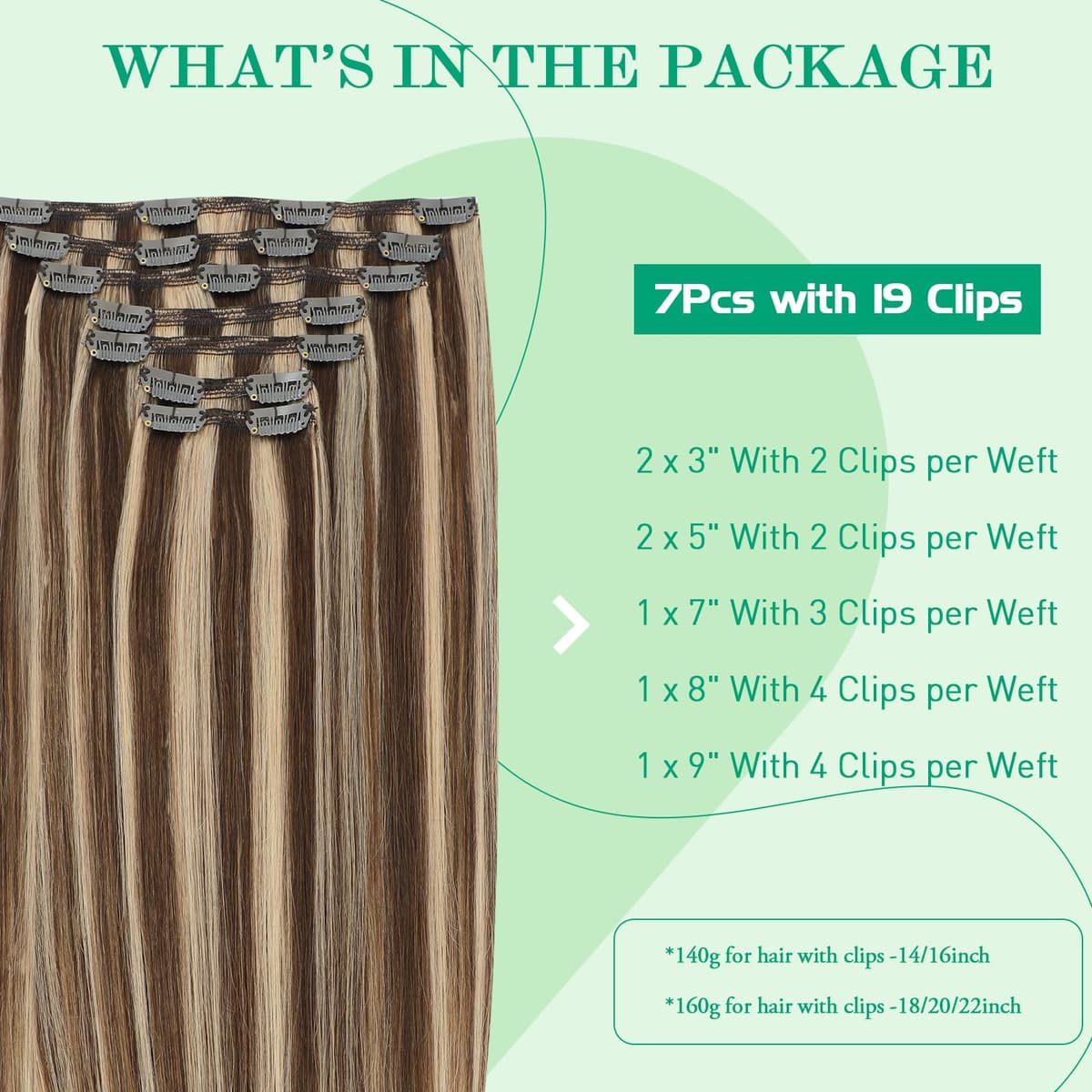SURNEL Extensiones Clip Pelo Natural 100g 35cm 6 Piezas Castaño Chocolate Extensiones De Clip De Humano Real Extensiones Pelo Natural Remy (C#4-35cm) — view 83