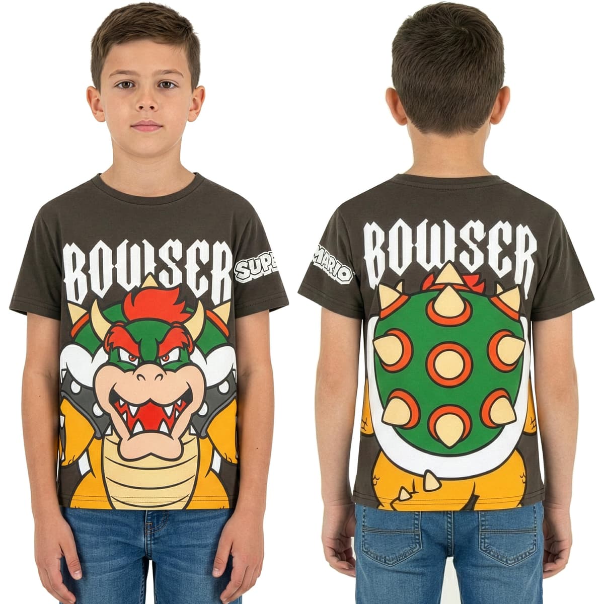 Super Mario Camiseta Niño, Camisetas Niño De Bowser, Camiseta Niños Manga Corta para Gamer, Ropa De Niños De Algodón — view 2