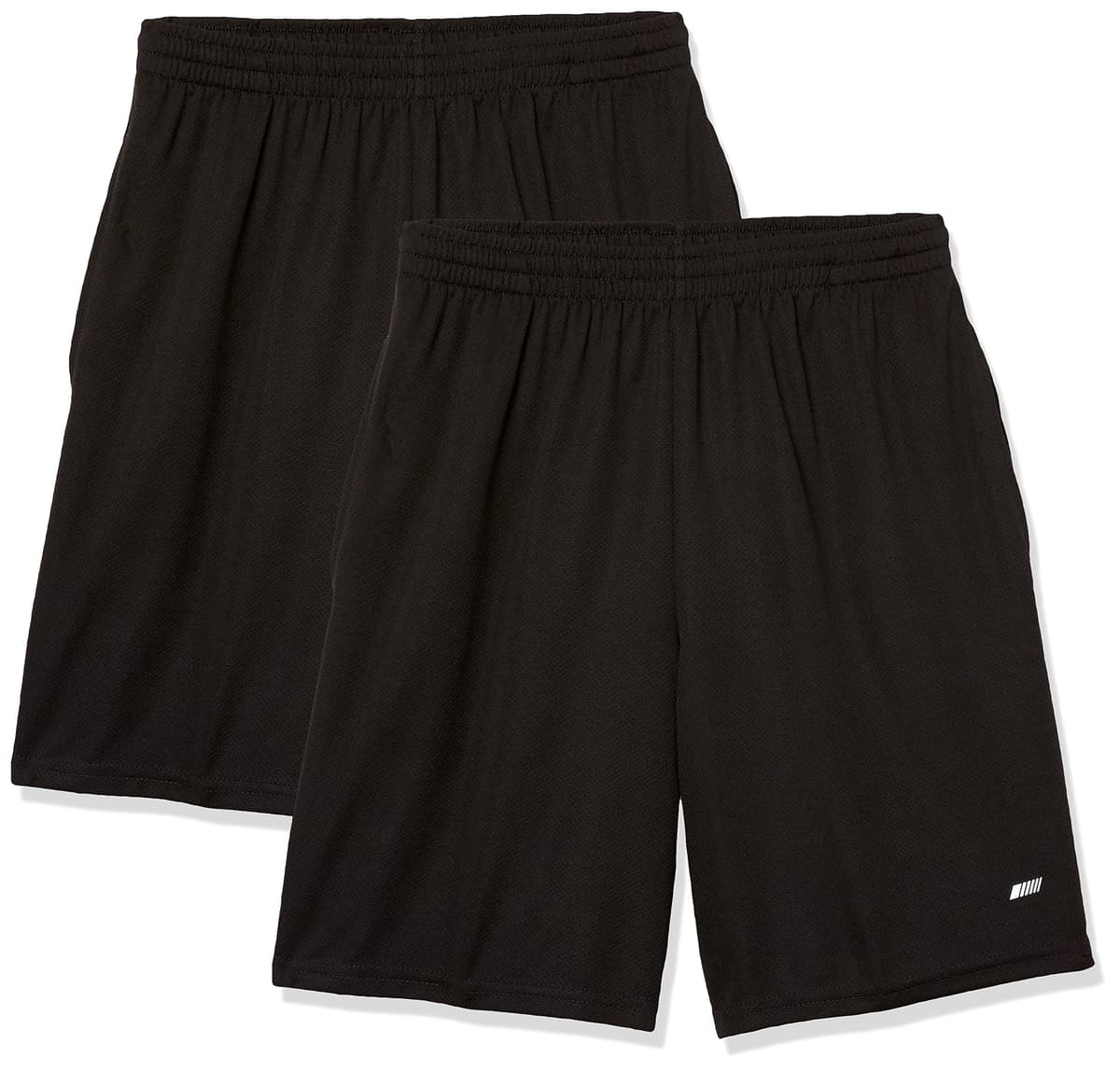 Amazon Essentials Pantalones Cortos de Entrenamiento de Corte Suelto de Alto Rendimiento para Gimnasio y Baloncesto Hombre, Pack de 2