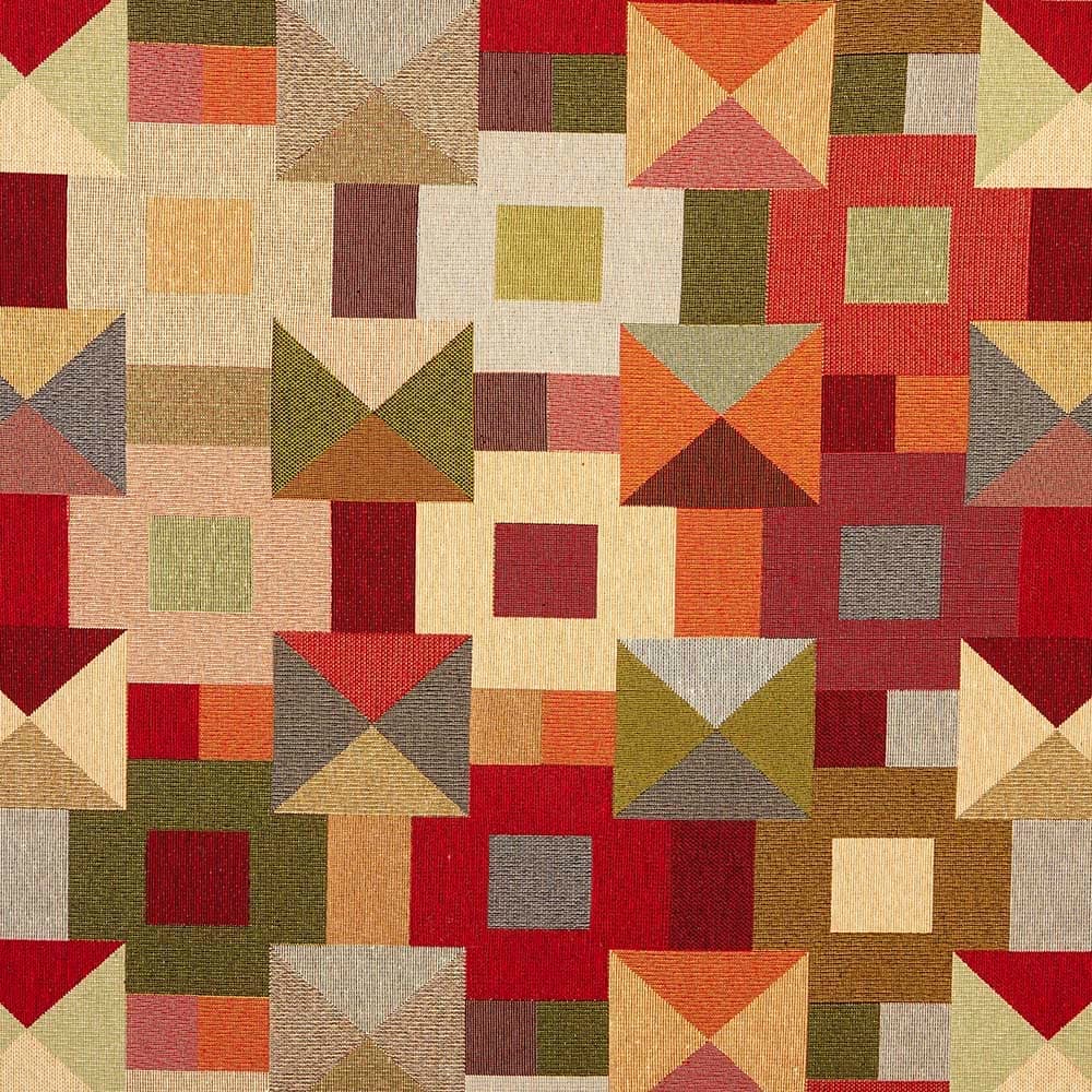 Kt KILOtela - Tela Tapicería, Jacquard Gobelino, Tapizar Sillas, Cojines, Cabecero, Sofá, Bolsos, Resistente al Desgaste, Costura, 100 cm Largo x 280 cm Ancho, Geométrico, Multicolor, 1 metro — view 65