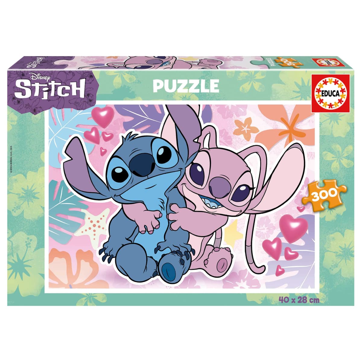 Educa - Stitch Disney | Puzzle Infantil de 300 Piezas. Medidas: 40 x 28 cm. Recomendado a Partir de 6 años (19964)