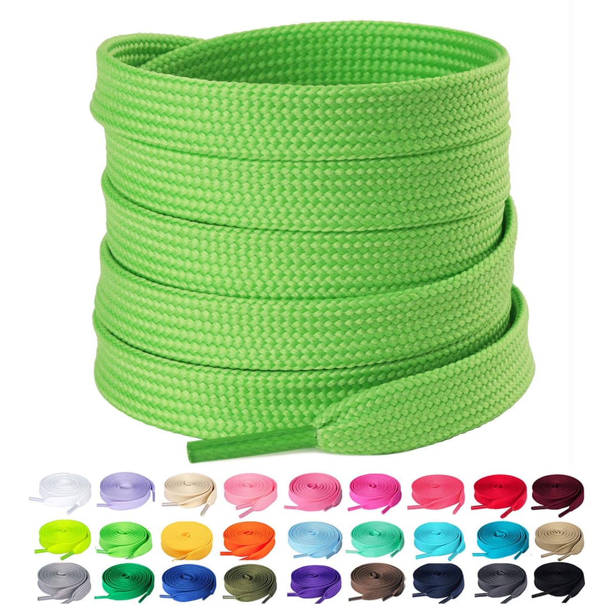 Olukssck - 2 Pares de Cordones Planos, Cordones duraderos de Repuesto de 10 mm de Calidad para Zapatos de Deporte, Zapatos de Ciudad — view 15