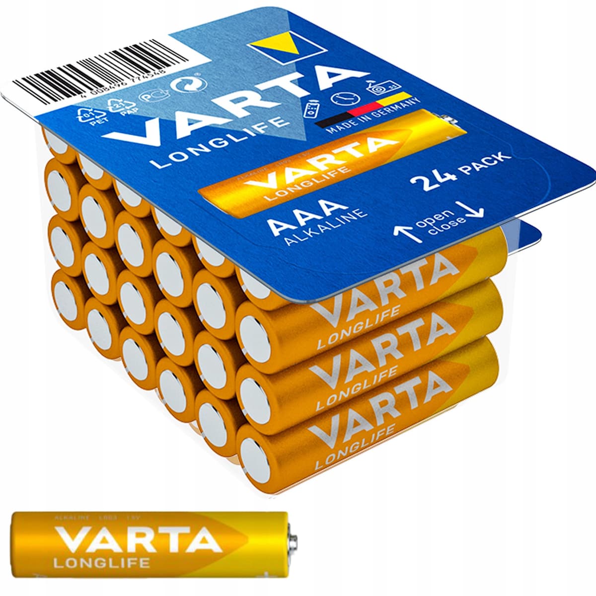 Varta Pila Longlife Power AAA Micro LR03 (paquete de 10 unidades), pila alcalina - «Made in Germany» - Adecuado para juguetes, linternas, mandos y otros aparatos que funcionan con pilas — view 11