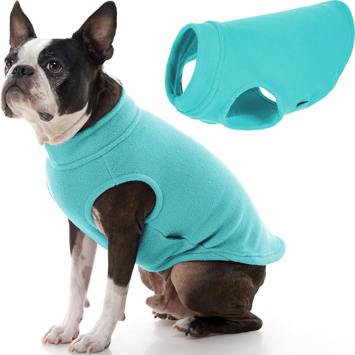 Gooby Stretch Fleece Pull Over Cold Weather Dog Vest, 2X-Large, Black — view 46