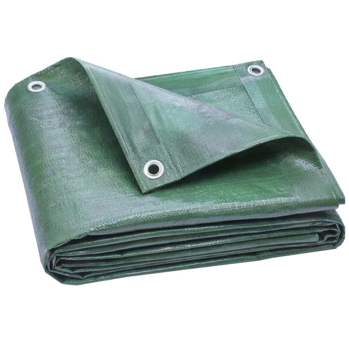Outsunny Lona Impermeable Exterior 4x6 m, Toldo PE Resistente a Rasgaduras 90 g/m², Protección UV, con Ojales Reforzados para Leña, Muebles de Jardín, Invernaderos, Vehículos, Verde