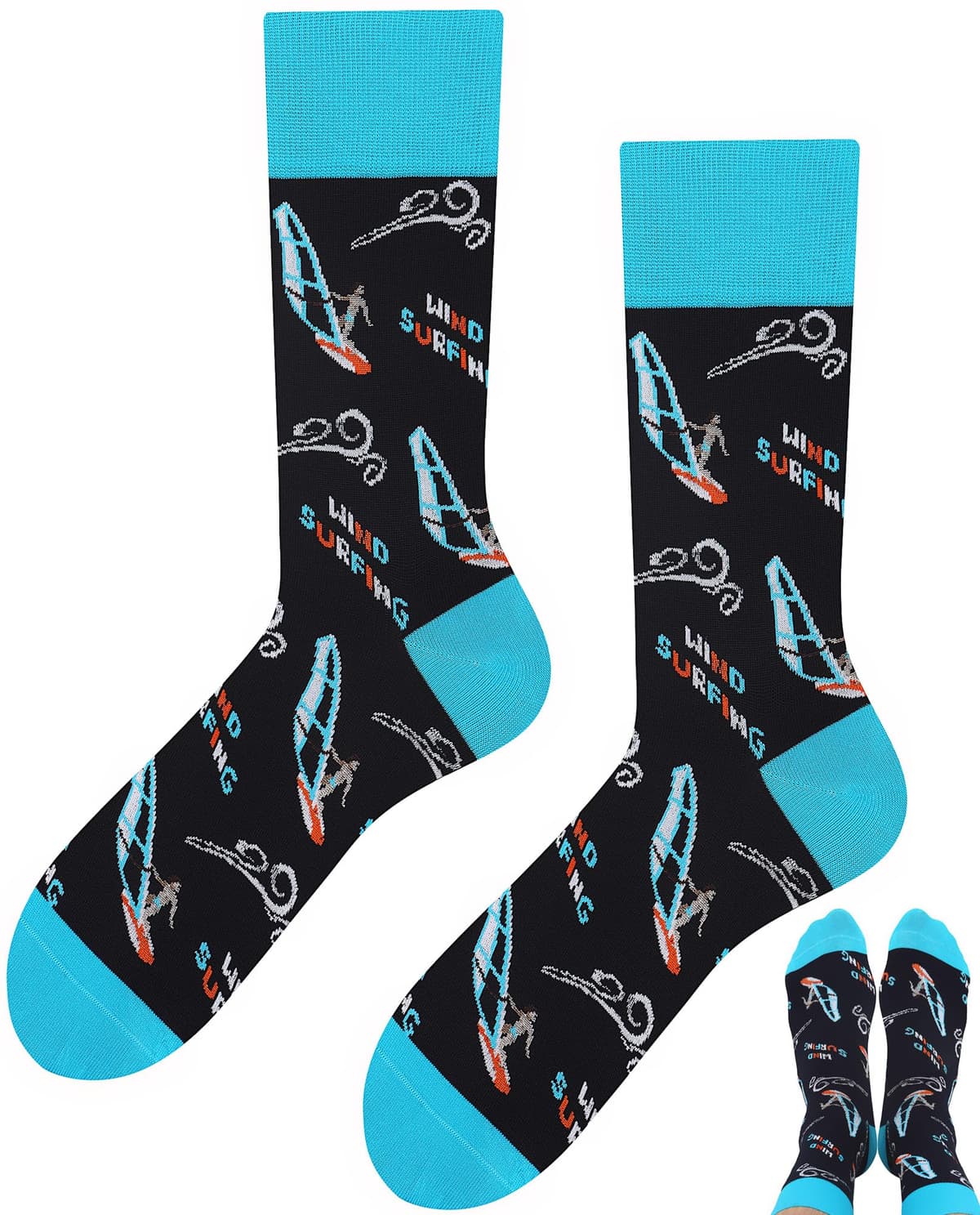 Todo Calcetines Divertidos Hombre y Mujer, Calcetines Fantasia con Motivo, de Colores — view 50