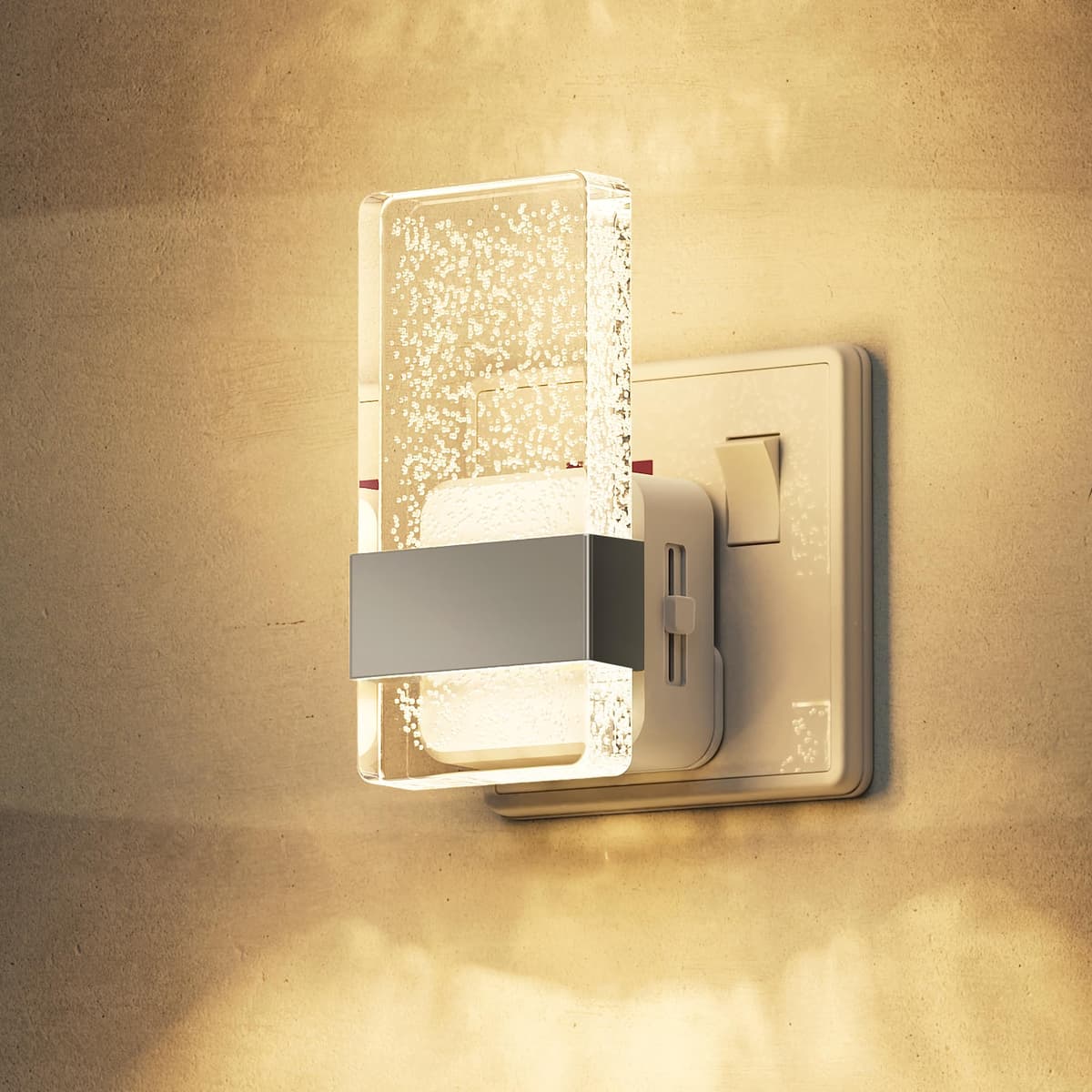 LOHAS-LED Night Light Plug in Wall, Night Light with Dusk-to-Dawn Sensor, 0-100LM Dimmable, Warm White 3000K, Modern Nightlight Plug in Wall for Hallway, Bathroom, Stairway — view 10